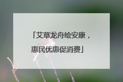 艾草龙舟绘安康，惠民优惠促消费