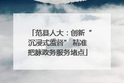 范县人大：创新“沉浸式监督” 精准把脉政务服务堵点