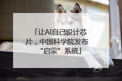 让AI自己设计芯片，中国科学院发布“启蒙”系统