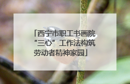 西宁市职工书画院“三心”工作法构筑劳动者精神家园