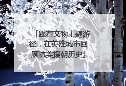 跟着文物主题游径，在英雄城市回顾抗美援朝历史