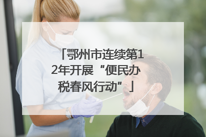 鄂州市连续第12年开展“便民办税春风行动”