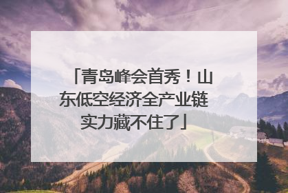 青岛峰会首秀！山东低空经济全产业链实力藏不住了