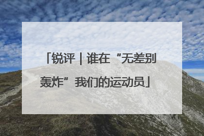 锐评｜谁在“无差别轰炸”我们的运动员