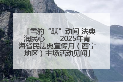 雪豹“跃”动间 法典润民心——2025年青海省民法典宣传月（西宁地区）主场活动见闻