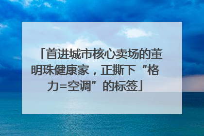 首进城市核心卖场的董明珠健康家，正撕下“格力=空调”的标签