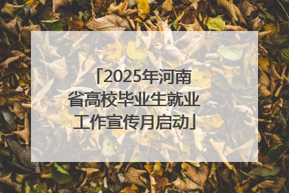 2025年河南省高校毕业生就业工作宣传月启动