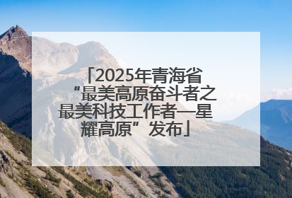 2025年青海省“最美高原奋斗者之最美科技工作者—星耀高原”发布