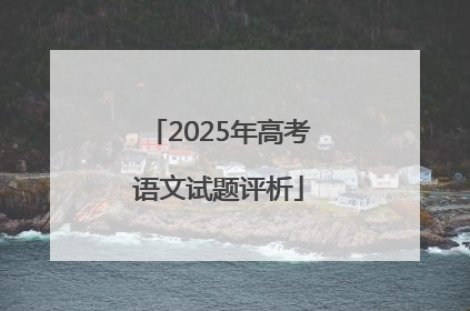 2025年高考语文试题评析