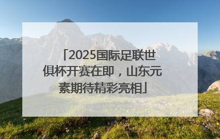 2025国际足联世俱杯开赛在即，山东元素期待精彩亮相