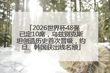2026世界杯48强已定10席，乌兹别克斯坦创造历史首次晋级，约旦、韩国获出线名额
