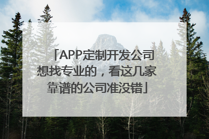 APP定制开发公司想找专业的，看这几家靠谱的公司准没错